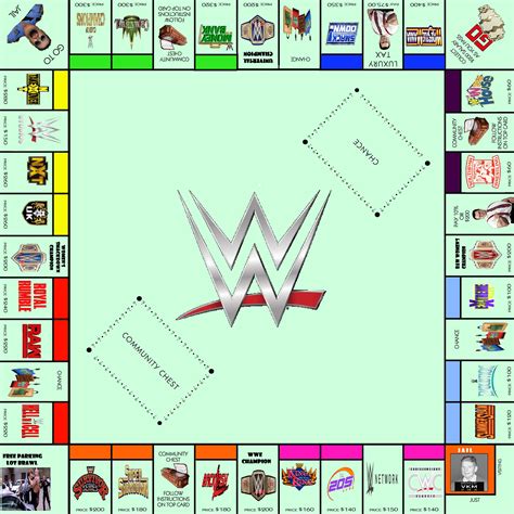 wwe monopoly board